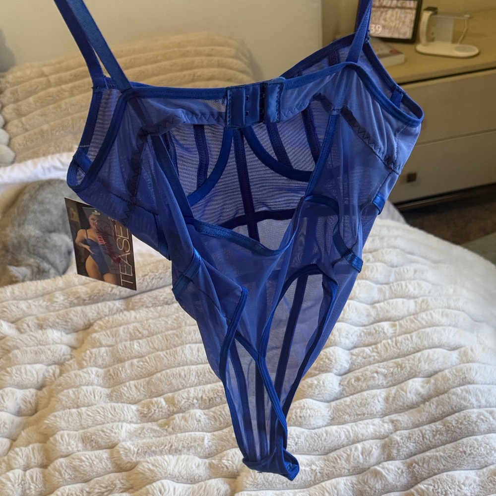 Elegant Blue Sheer Chemise - Picture 4 of 4